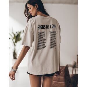 MIKUTA The Light Love Signs Unisex Short Sleeve T-Shirt Gray - S